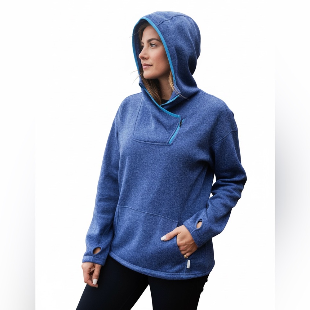 Stio Sweetwater Fleece Blue Purple Hoodie Size L
